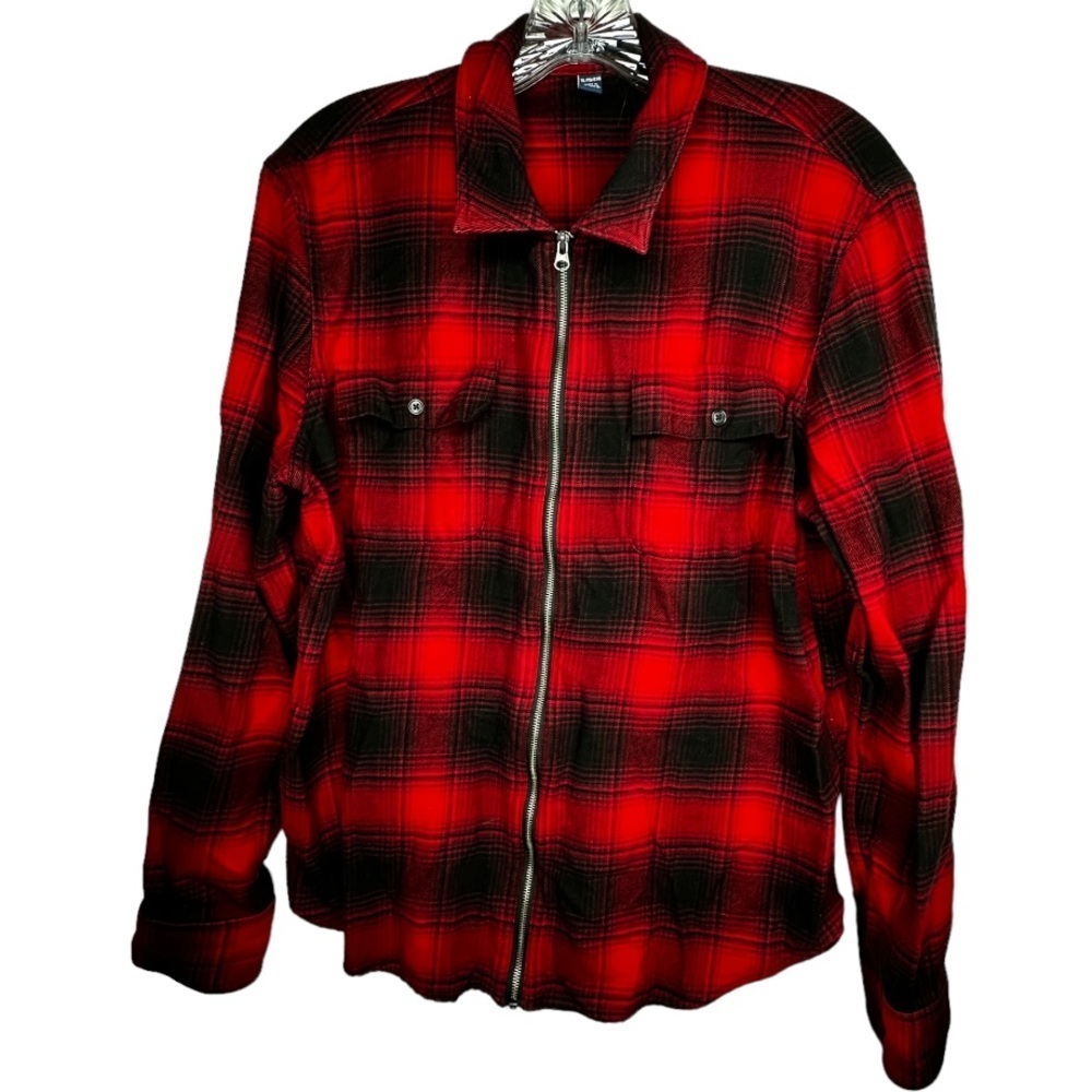 Chaps Flannel Zip‎ Shirt Jacket